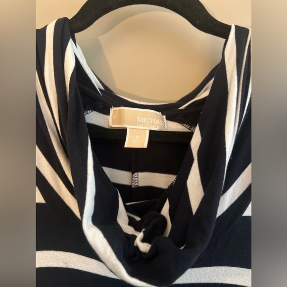 Michael Kors Tube Maxi Low High Dress Extra Long Nautical Striped with Cowl neck - Picture 4 of 11